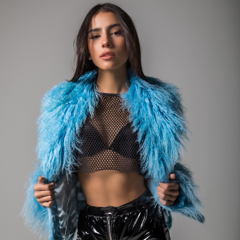 Faux fur shaggy jacket